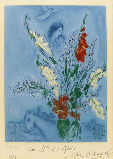 The Gladioli Artwork by Marc Chagall