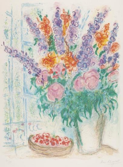 The Large Bouquet Artwork by Marc Chagall