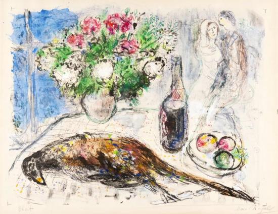 The Pheasant Artwork by Marc Chagall