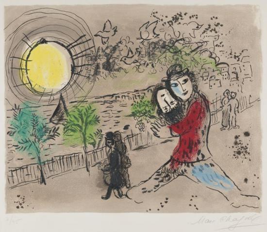 The Yellow Sun Artwork by Marc Chagall