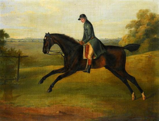 A Hunter Being Excercised By A Groom Artwork by John Nost Sartorius