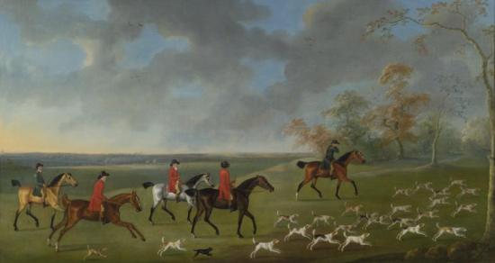 Group Of Mounted Fox Hunters With Hounds (casting To Cover) Artwork by John Nost Sartorius
