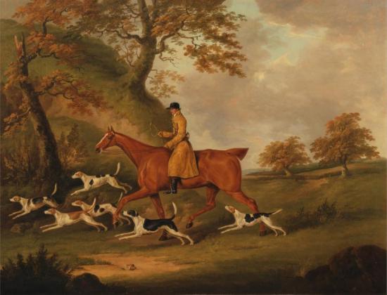 Huntsman And Hounds, 1809 Artwork by John Nost Sartorius