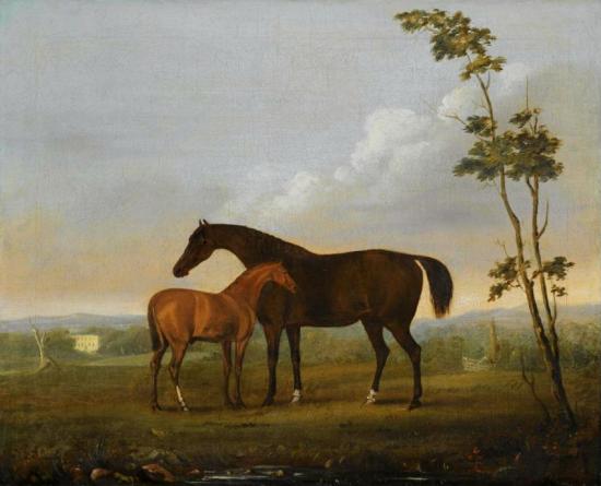 Spilette With Eclipse As A Foal Artwork by John Nost Sartorius
