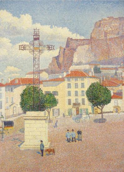 Le Puy, La Place Ensoleilee Artwork by Albert Dubois Pillet
