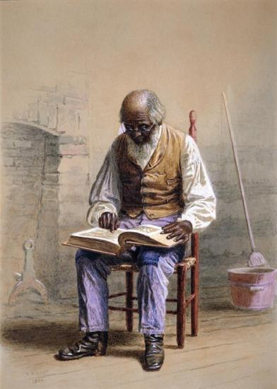 Reading The Scriptures, 1874 Artwork by Thomas Waterman Wood