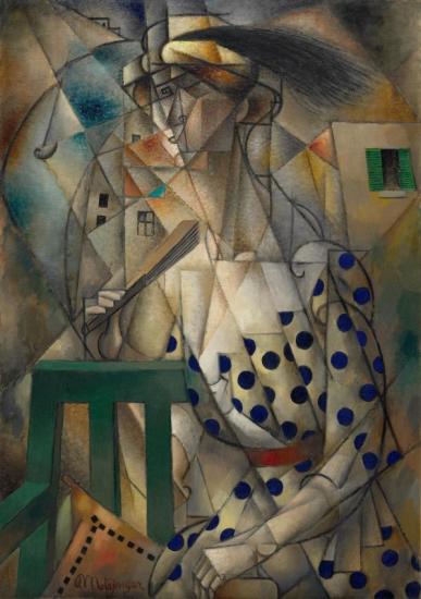 Woman With A Fan, 1912 Artwork by Jean Metzinger