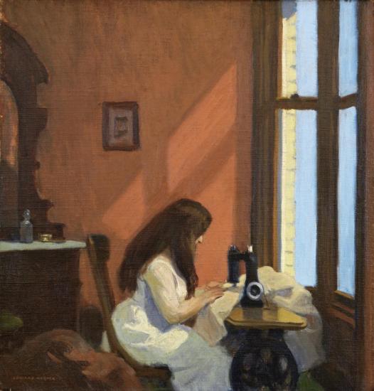 Girl At A Sewing Machine, Circa 1921 Artwork by Edward Hopper