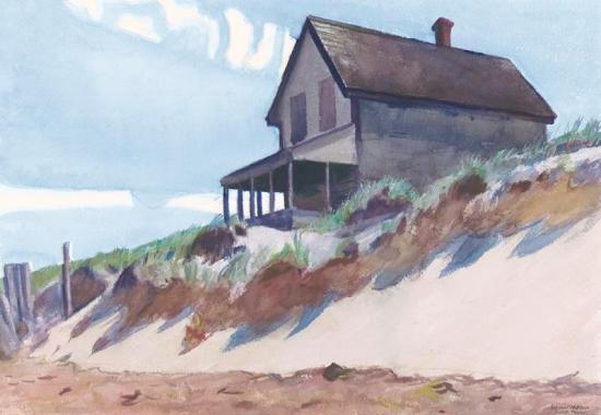 House On Hill Top Artwork by Edward Hopper