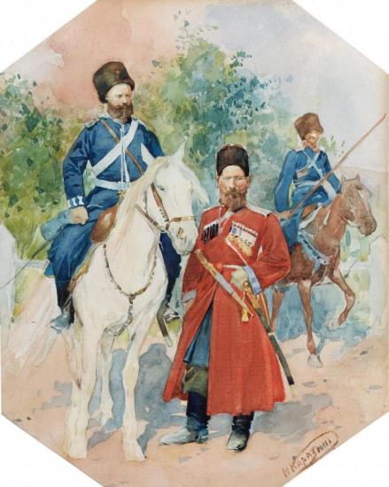 Cossack Soldiers Artwork by Nikolai Nikolaevich Karazin