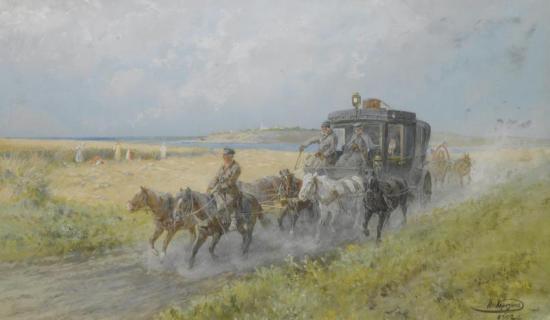 The Coach Artwork by Nikolai Nikolaevich Karazin