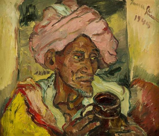 Arab With Jug, 1945 Artwork by Irma Stern