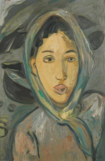 Fishing Girl Artwork by Irma Stern