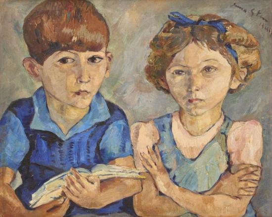 Portrait Of The Bailey Children Artwork by Irma Stern