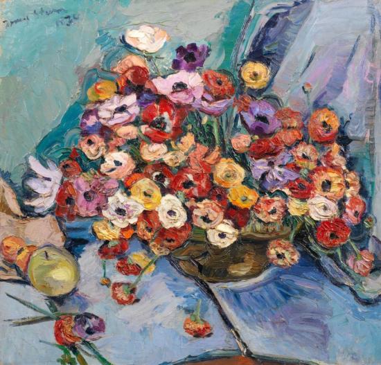 Still Life With Anemones Artwork by Irma Stern