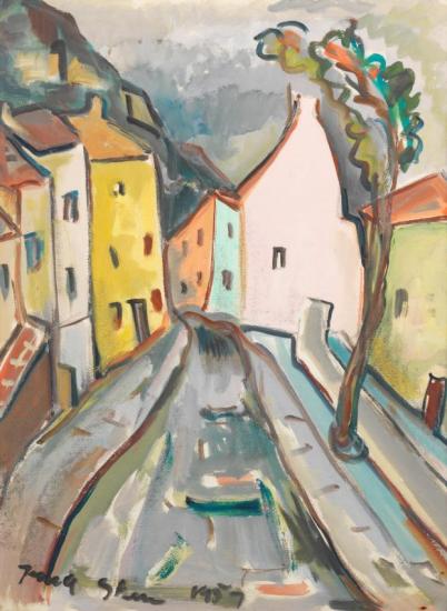 Street Scene Artwork by Irma Stern