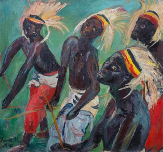 Watussi Dancers Artwork by Irma Stern