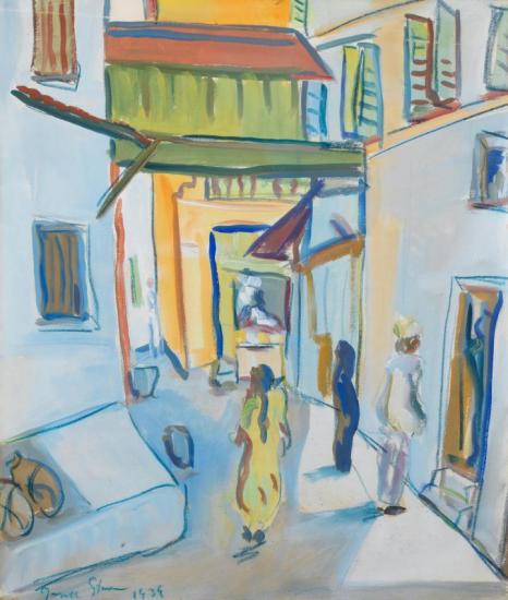 Zanzibar Street Scene Artwork by Irma Stern