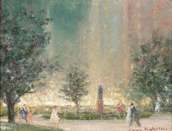 A Stroll Through The Park In Spring, New York City Artwork by Johann Berthelsen