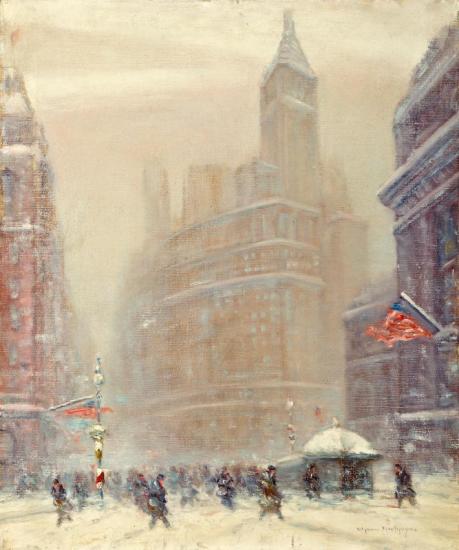 Beginning Of Broadway - Standard Oil Building Artwork by Johann Berthelsen