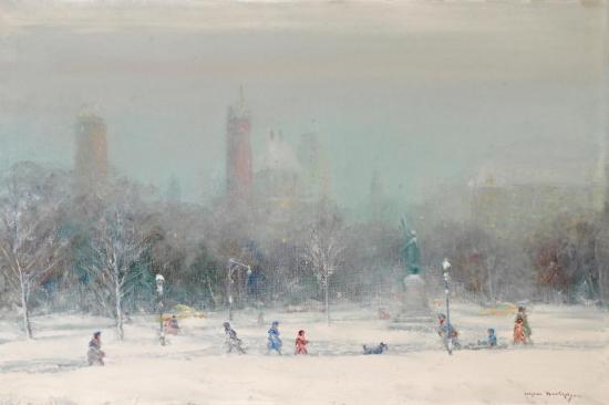 Central Park, Near The Mall Artwork by Johann Berthelsen