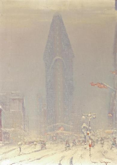 The Flatiron Building In Winter Artwork by Johann Berthelsen