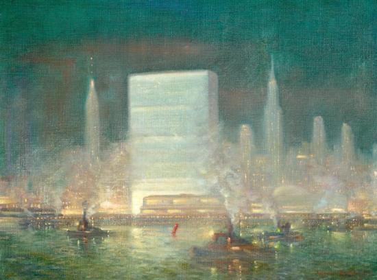 The United Nations Building, New York Artwork by Johann Berthelsen