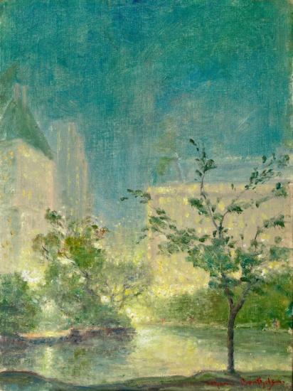 View Of The Plaza Hotel Through Central Park Artwork by Johann Berthelsen