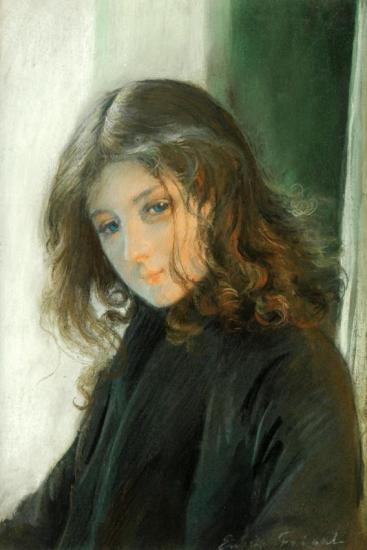 Portrait Of A Girl Artwork by Émile Friant