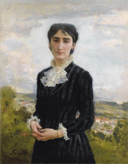 Portrait Of A Young Woman Artwork by Émile Friant