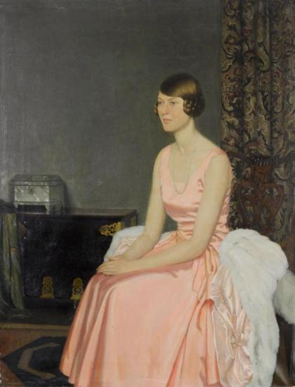 Portrait Of Miss Joy Lyon Artwork by Leonard Campbell Taylor