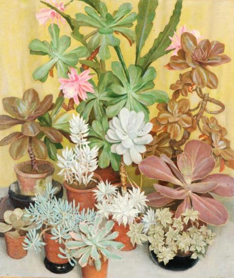 Succulents Artwork by Leonard Campbell Taylor