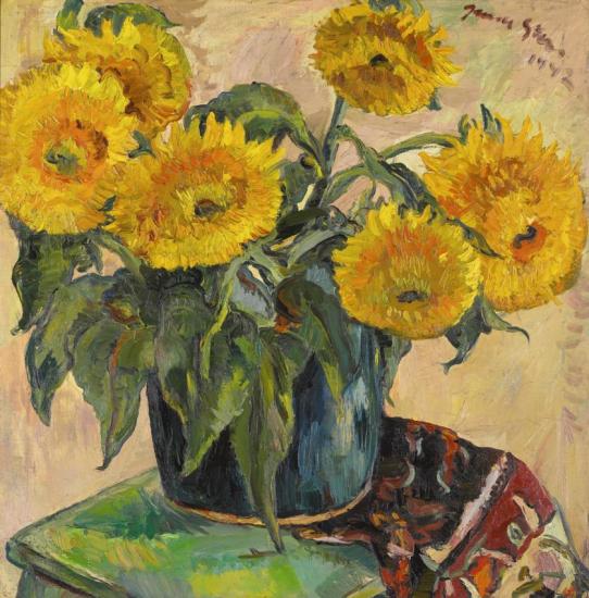 Sunflowers Artwork by Irma Stern