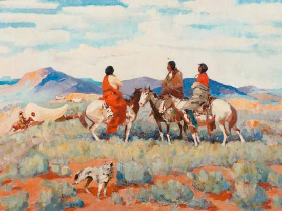 Along The Old Trail, 1927 Artwork by Laverne Nelson Black