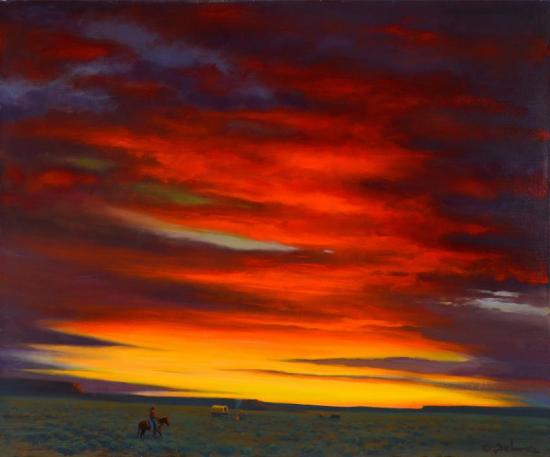 Southwest Sunset Artwork by Gerard Curtis Delano
