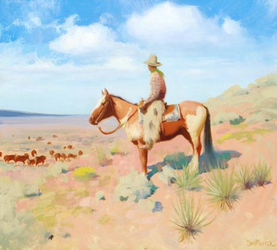 The Cowboy Artwork by Gerard Curtis Delano