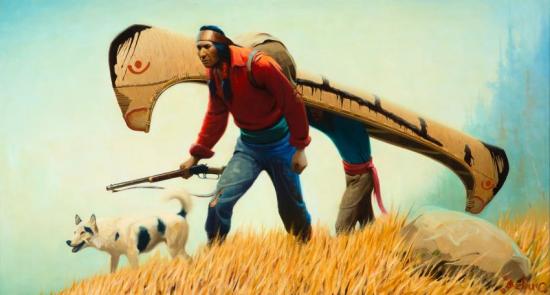 The Portage, Menominee Indians Artwork by Gerard Curtis Delano