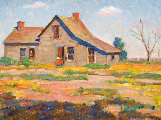 Farm House Artwork by Harvey T. Dunn