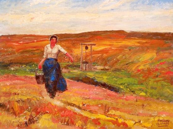 Pioneer Woman Artwork by Harvey T. Dunn