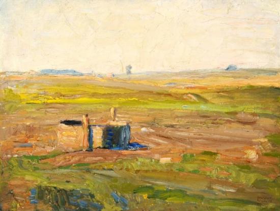 Watering Tank Artwork by Harvey T. Dunn