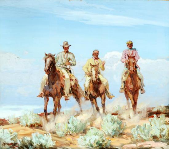 Riders Of The Painted Desert Artwork by Carl Oscar Borg