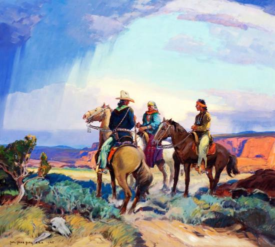 The Navajo Horseman, 1945 Artwork by Carl Oscar Borg