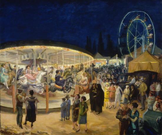 Travelling Carnival, Santa Fe, 1924 Artwork by John Sloan