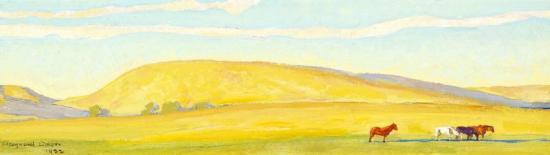 Golden Range, 1922 Artwork by Maynard Dixon