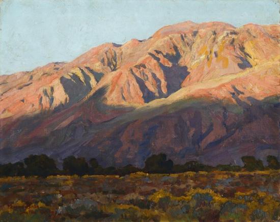Inyo Range At Sunset, Lone Pine, 1919 Artwork by Maynard Dixon