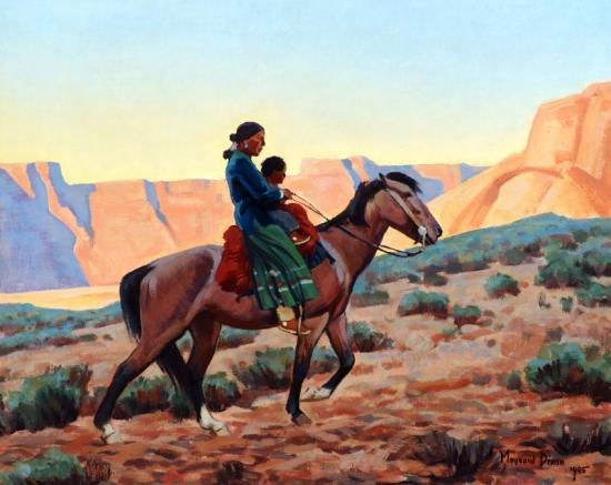 Navajo Mother, 1945 Artwork by Maynard Dixon