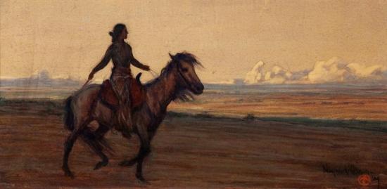 Navajo Rider, 1904 Artwork by Maynard Dixon