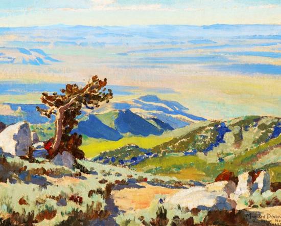 Northwest From Pine Forest Range, 1927 Artwork by Maynard Dixon