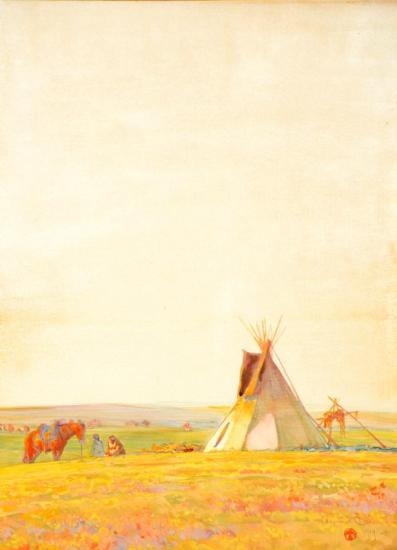 Prairie Evening, 1919 Artwork by Maynard Dixon