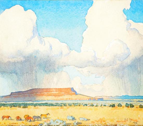 Rain On The Mesa, 1945 Artwork by Maynard Dixon